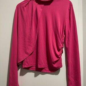 Zara Asymmetrical Draped Women's Blouse - Pink